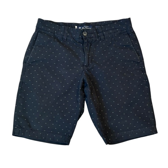 Ben Sherman Black Flat Front Shorts Classic Style Golf 29 - Picture 1 of 5
